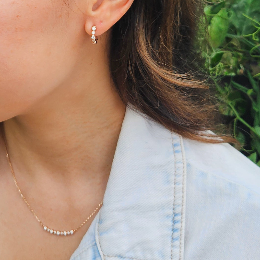 Bezel Set Bubble Earrings