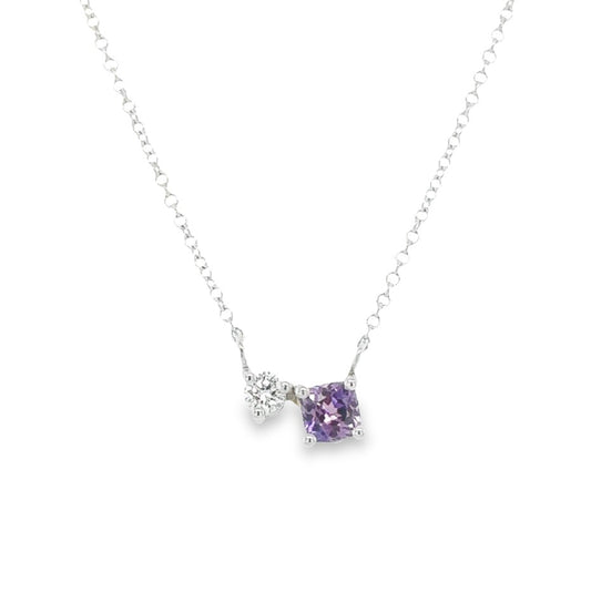 Harmony Purple Sapphire & Diamond Necklace