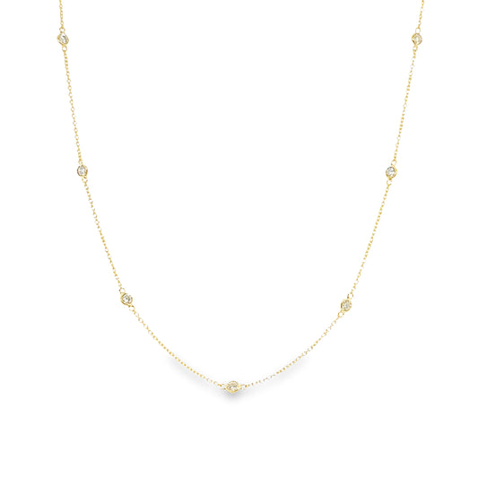 Melody Station Necklace with Diamonds