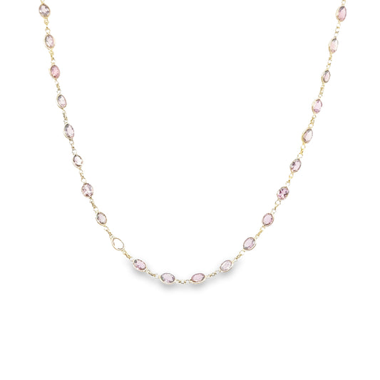 Melody Station Necklace with Pink Sapphires (convertible)