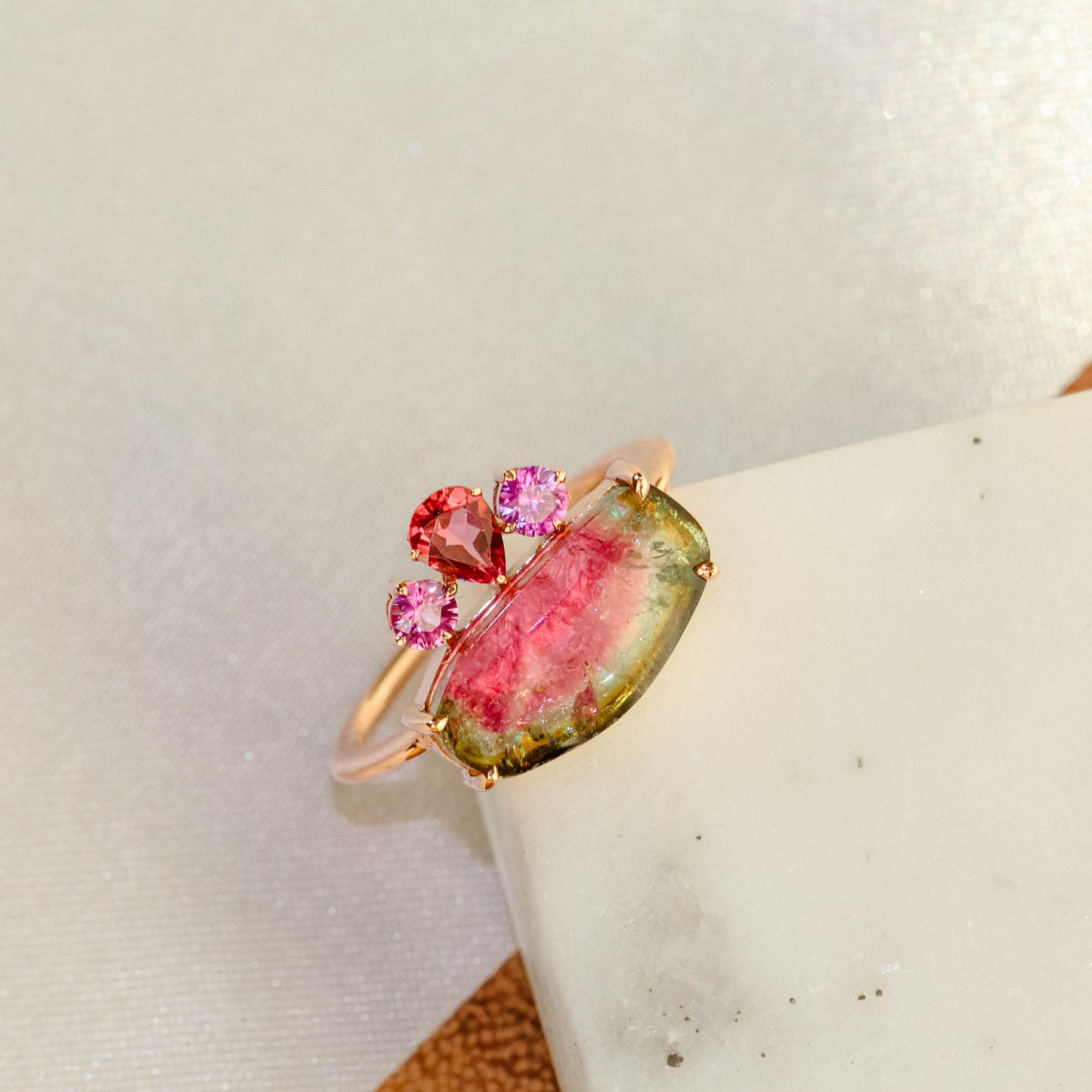 Watermelon Slice and Spinel Ring