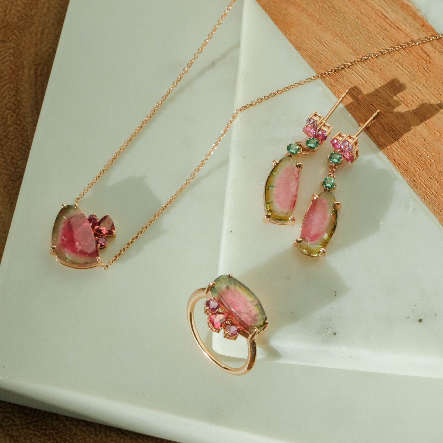 Watermelon Slice and Spinel Ring