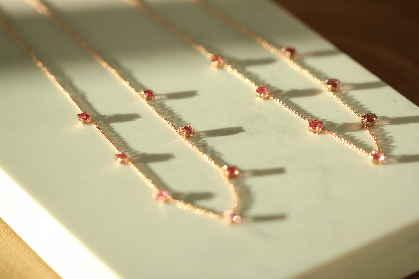 Spinel Seven Stone Dangle Necklace 2.34ctw