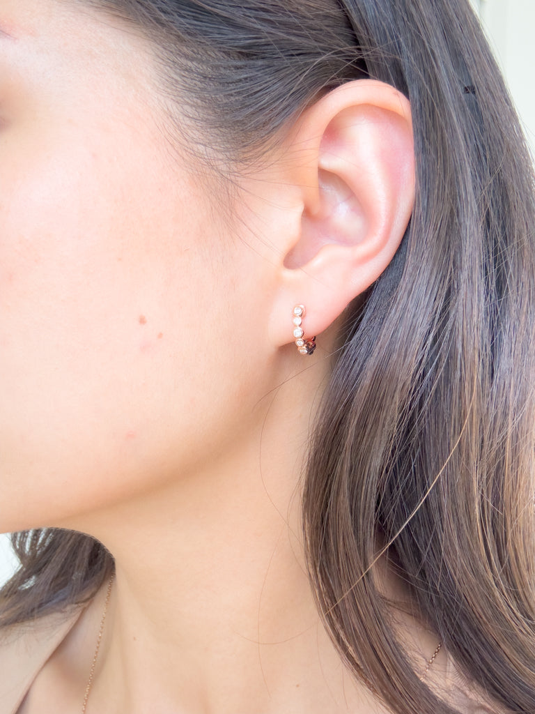 Bezel Set Bubble Earrings