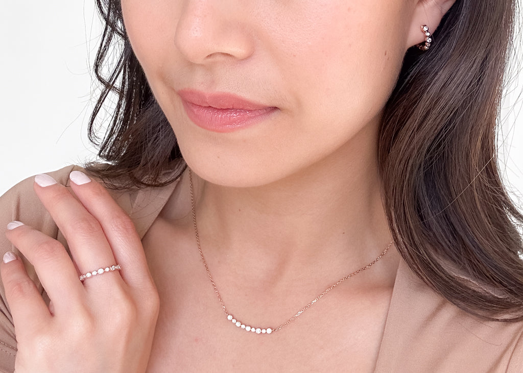 Bezel Set Bubble Earrings