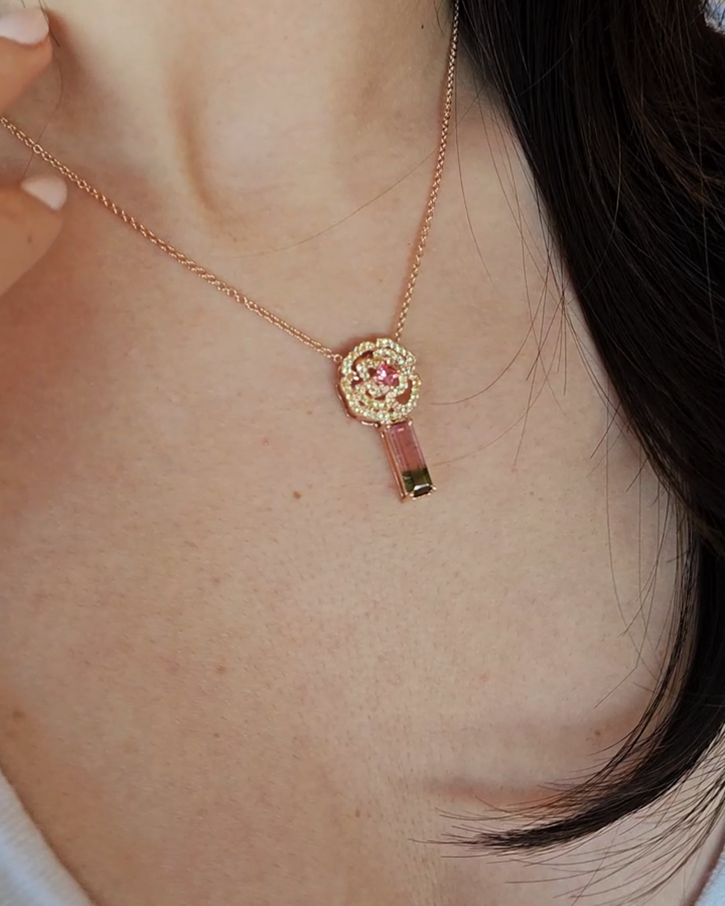 Bloom Blue Tourmaline Floral Key