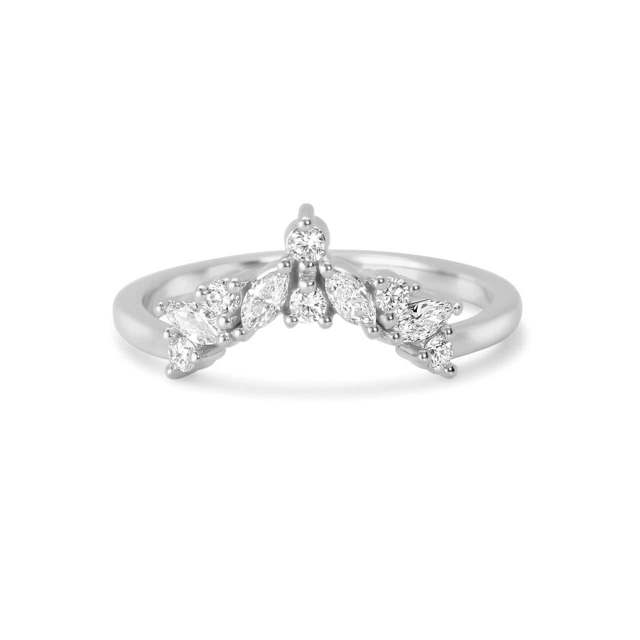 Charlotte Marquise and Round Diamond Band