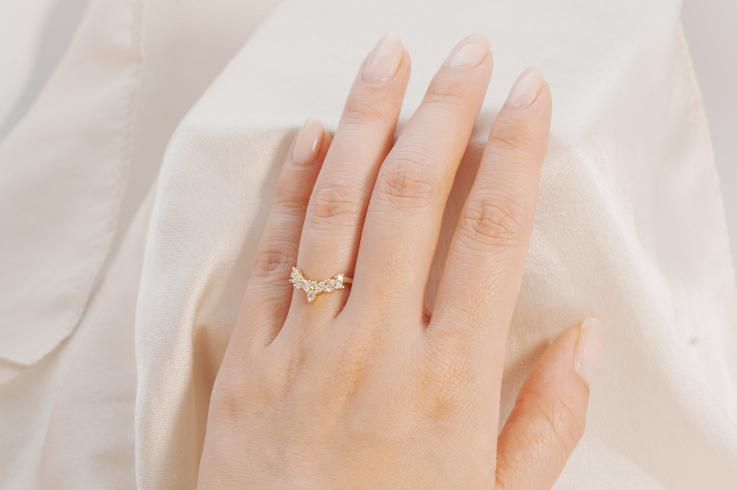 Charlotte Marquise and Round Diamond Band