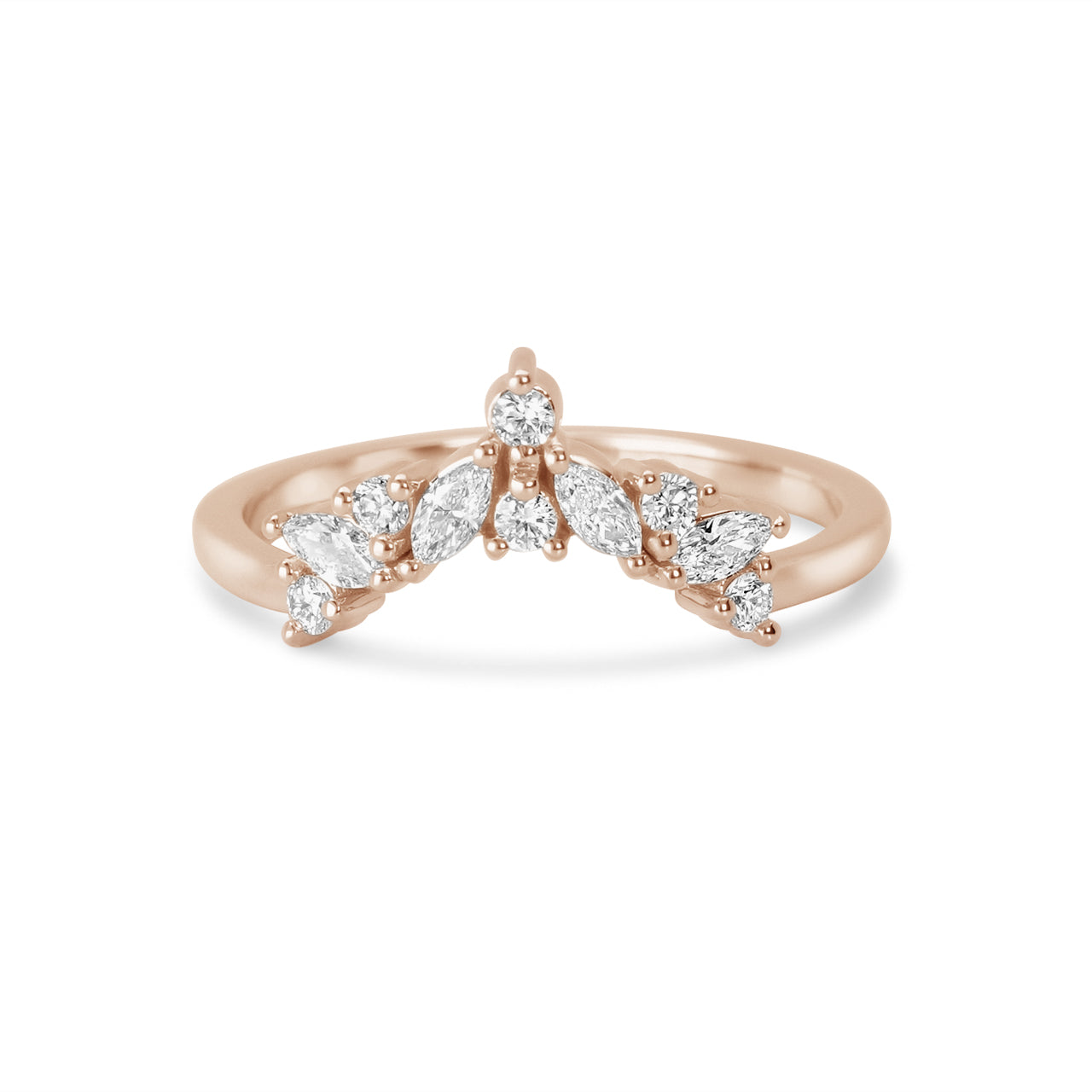 Charlotte Marquise and Round Diamond Band