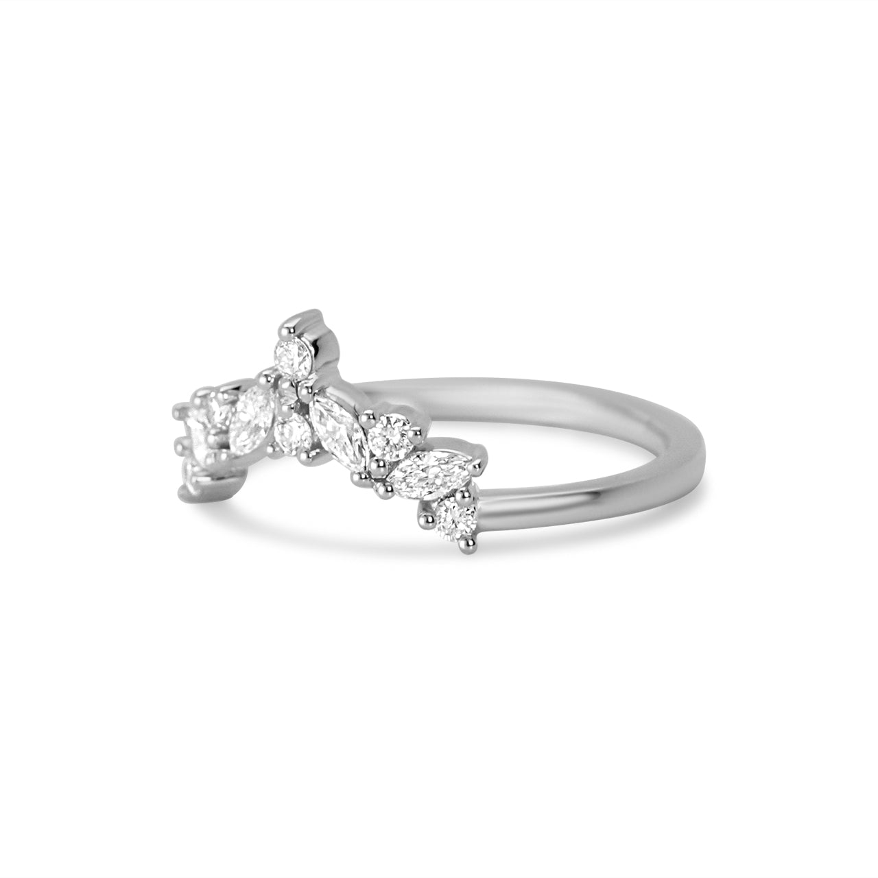 Charlotte Marquise and Round Diamond Band