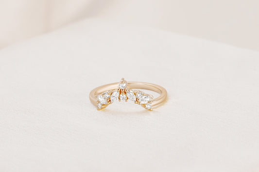 Charlotte Marquise and Round Diamond Band