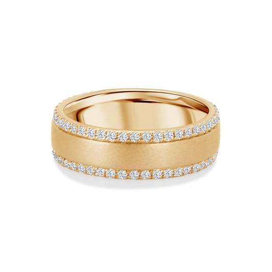 Double Diamond Eternity Band (Satin)