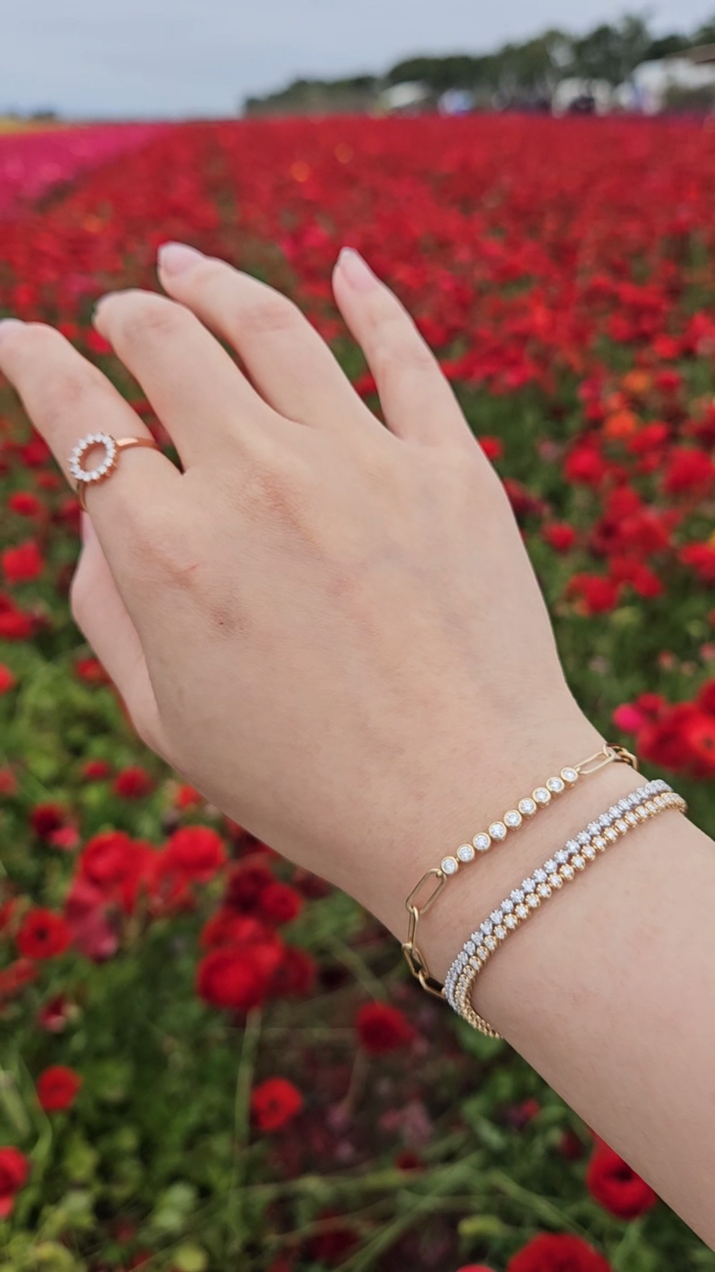 Diamond Bezel Paperclip Link Bracelet