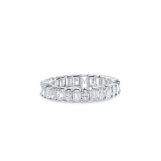 Katie Emerald and Oval Diamond Eternity Band