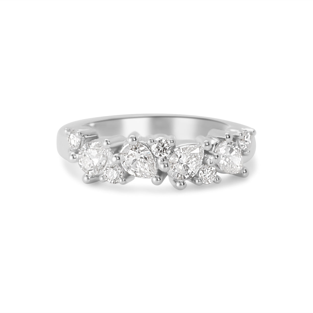 Grace Pear and Round Alternating Diamond Band