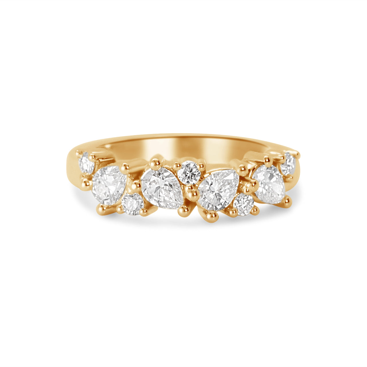 Grace Pear and Round Alternating Diamond Band