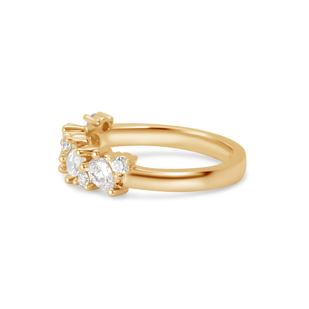 Grace Pear and Round Alternating Diamond Band