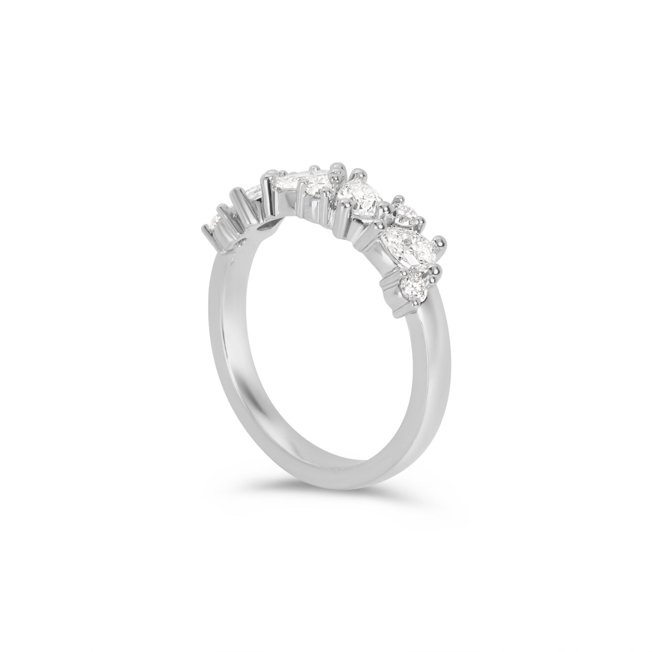 Grace Pear and Round Alternating Diamond Band
