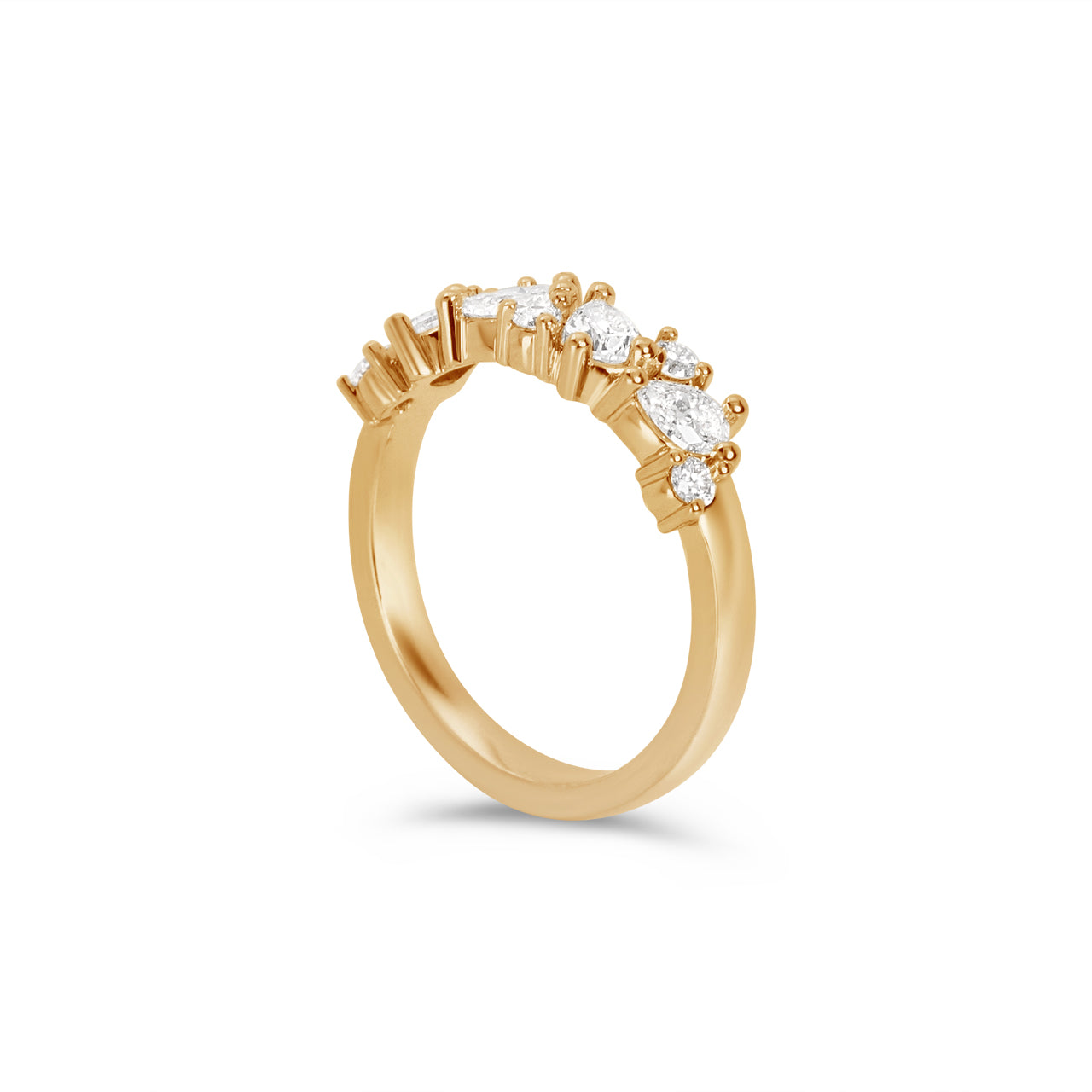 Grace Pear and Round Alternating Diamond Band