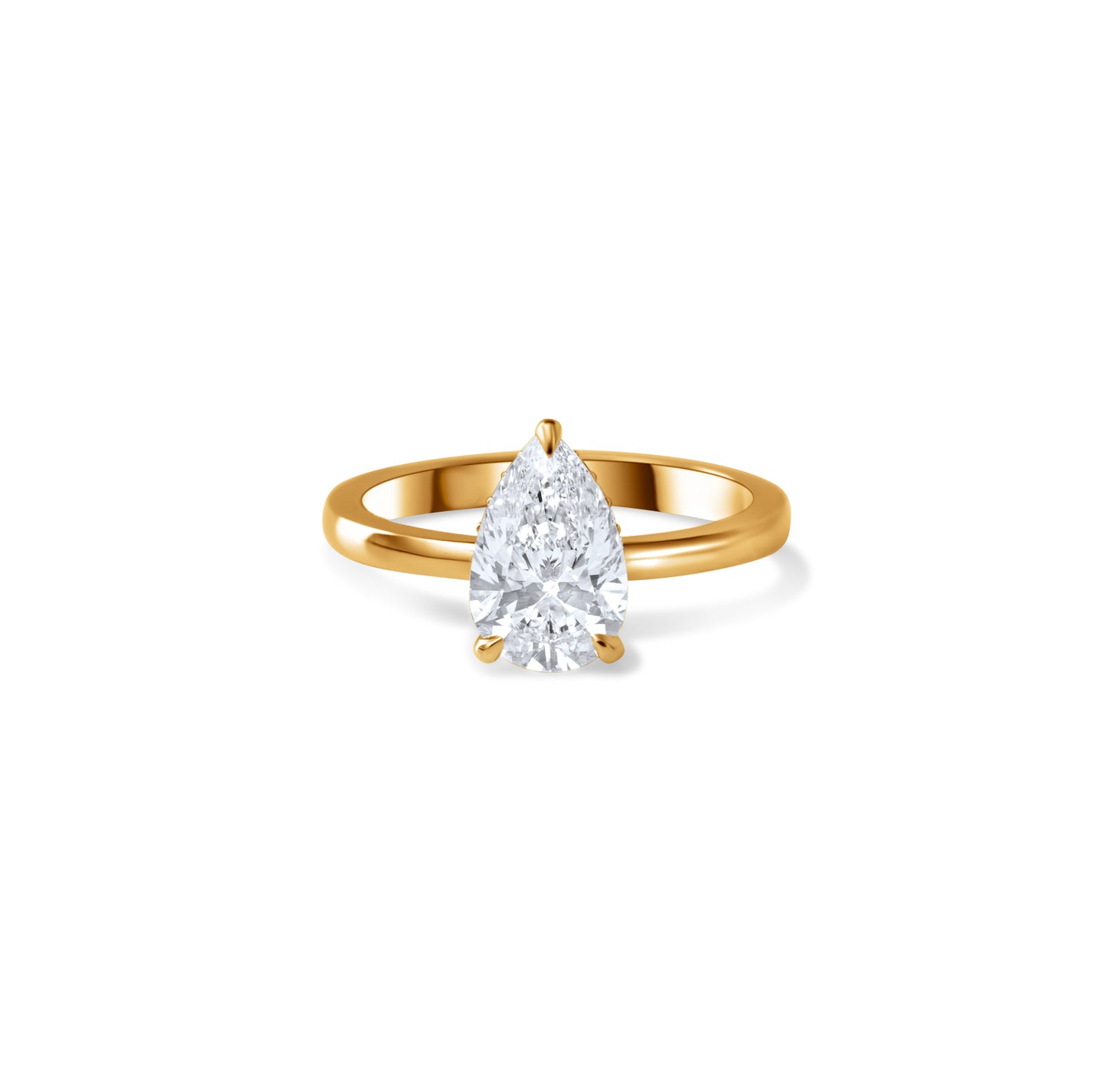 Hidden Halo Solitaire Engagement Ring