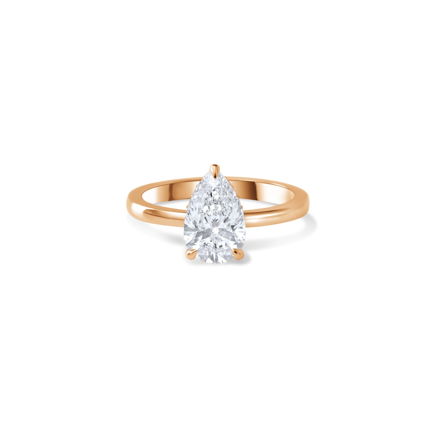 Hidden Halo Solitaire Engagement Ring