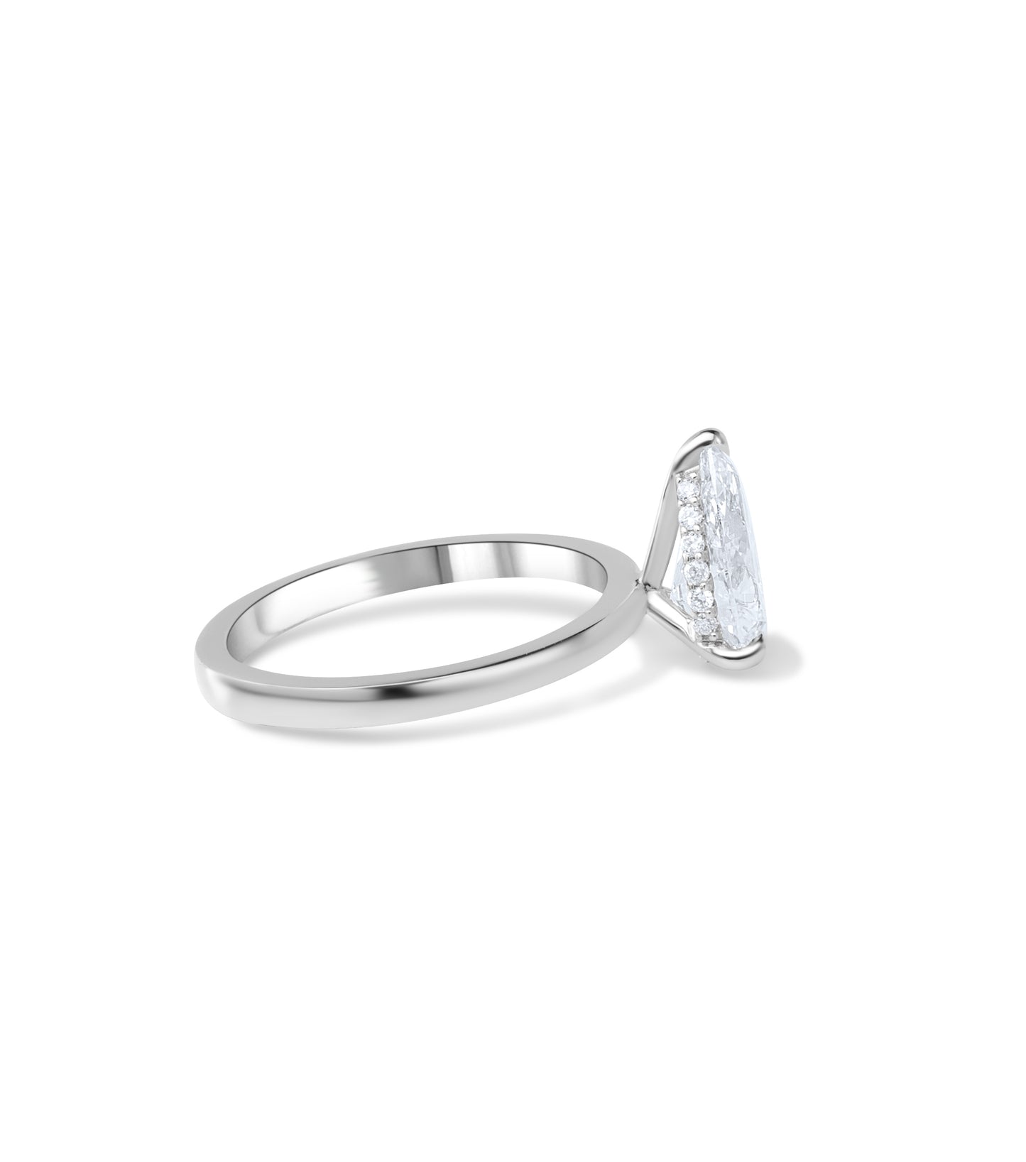 Hidden Halo Solitaire Engagement Ring