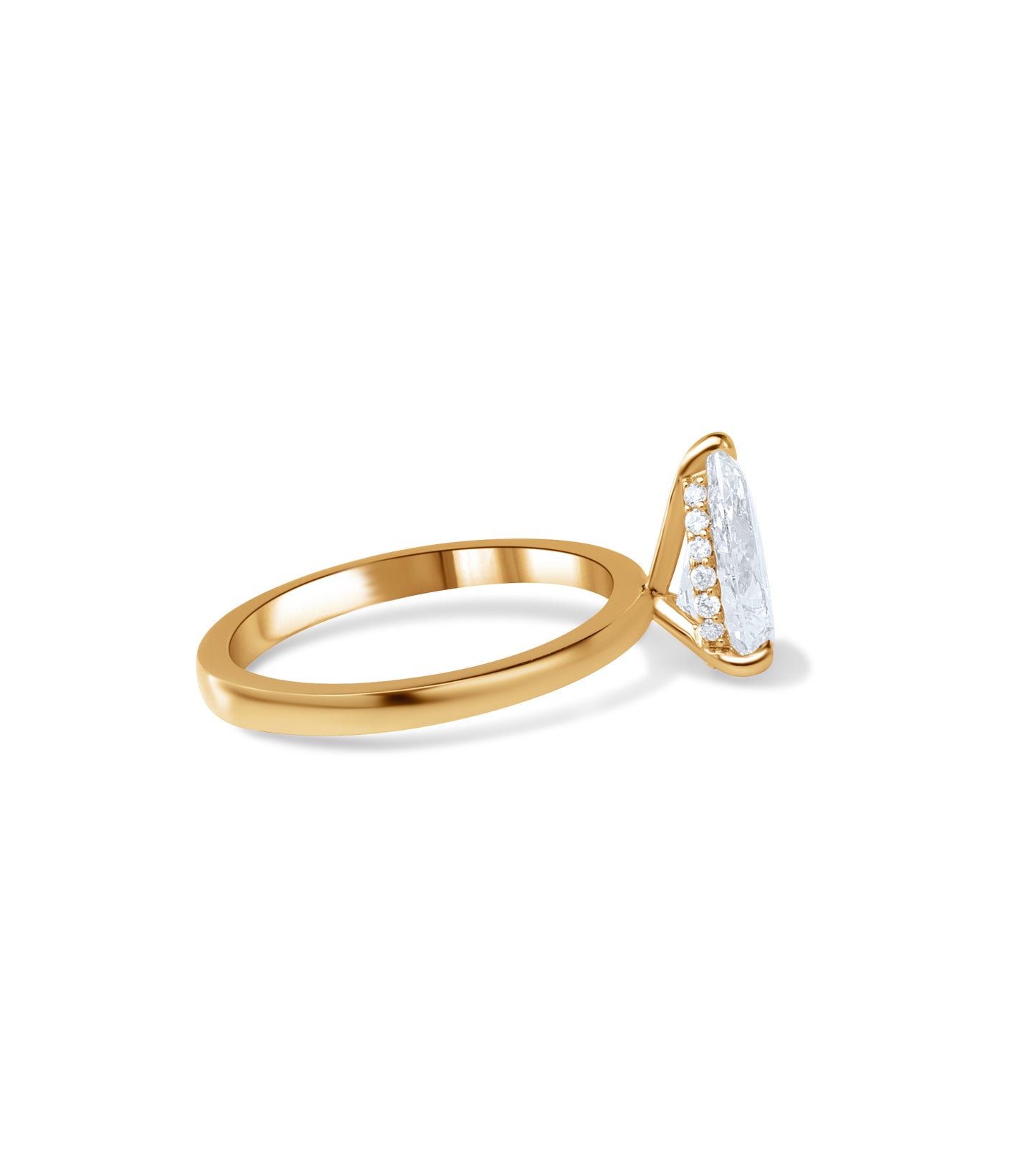 Hidden Halo Solitaire Engagement Ring