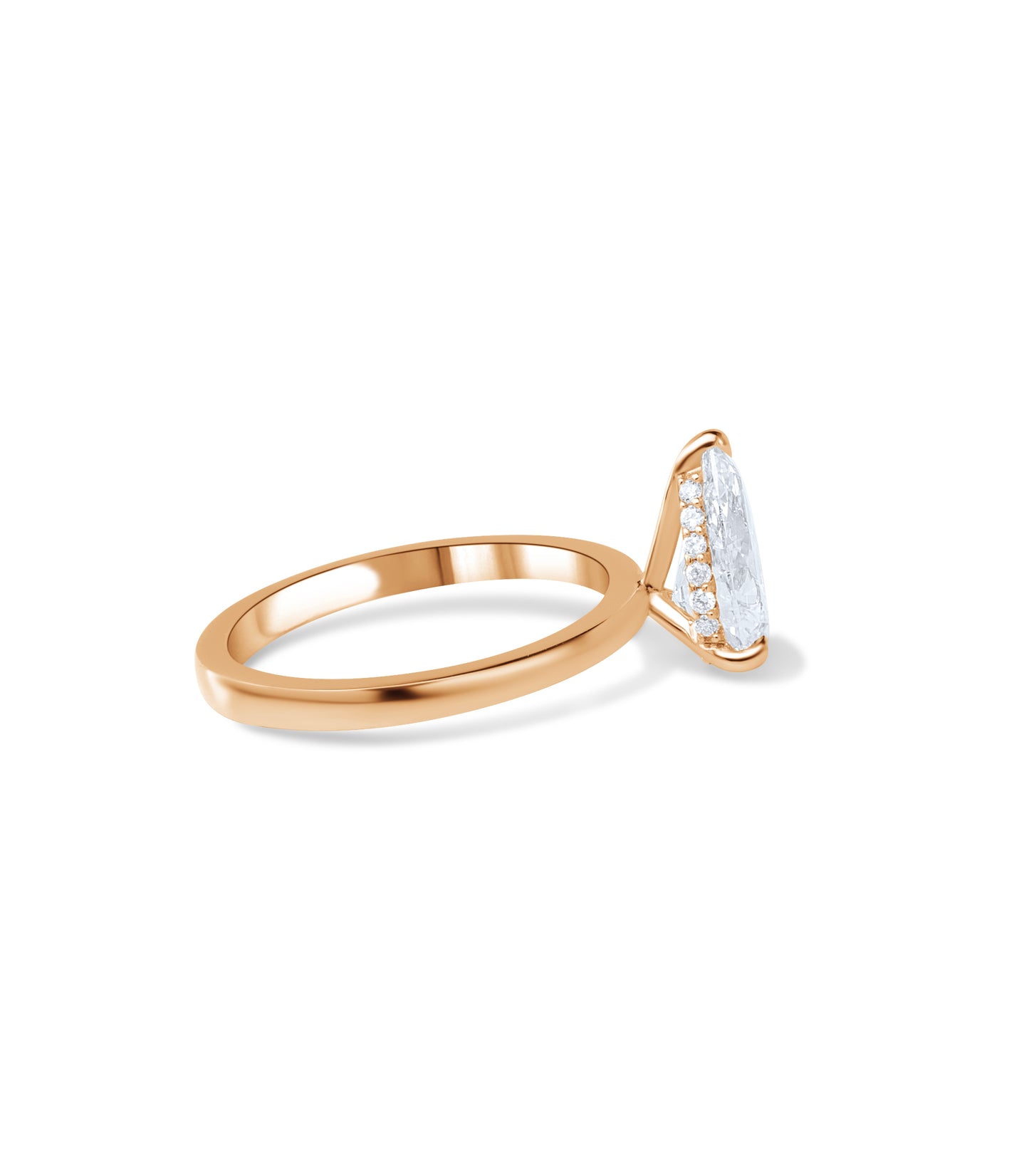 Hidden Halo Solitaire Engagement Ring