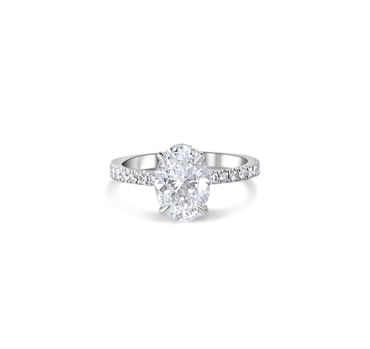 Hidden Halo and Pave Diamond Engagement Ring
