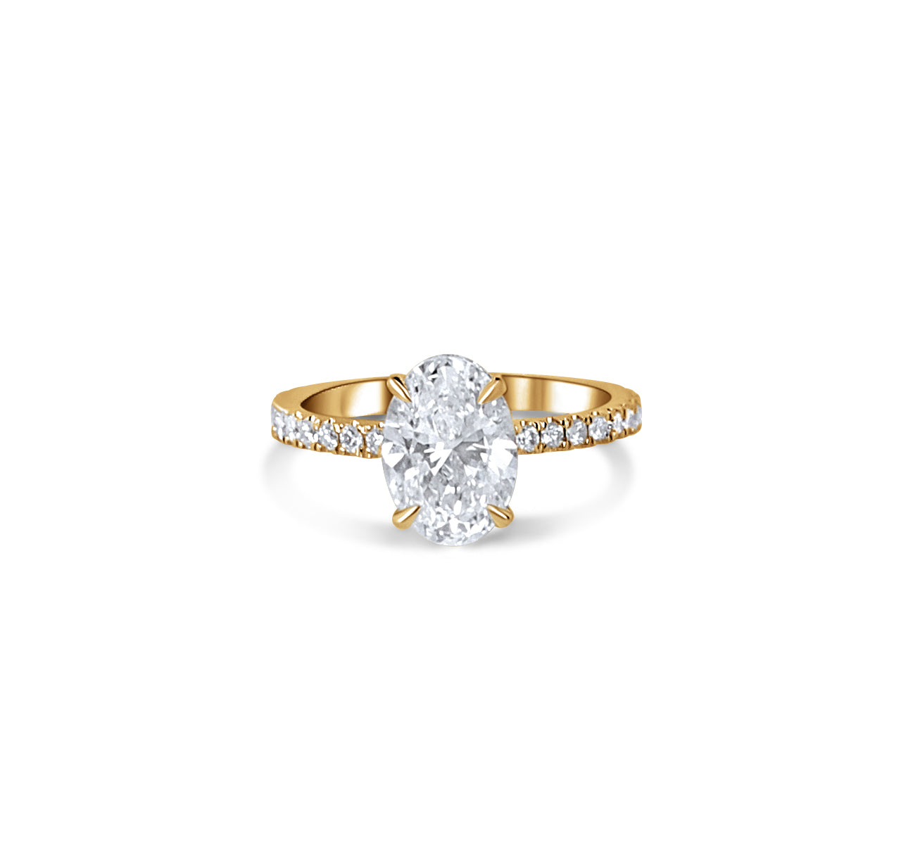 Hidden Halo and Pave Diamond Engagement Ring