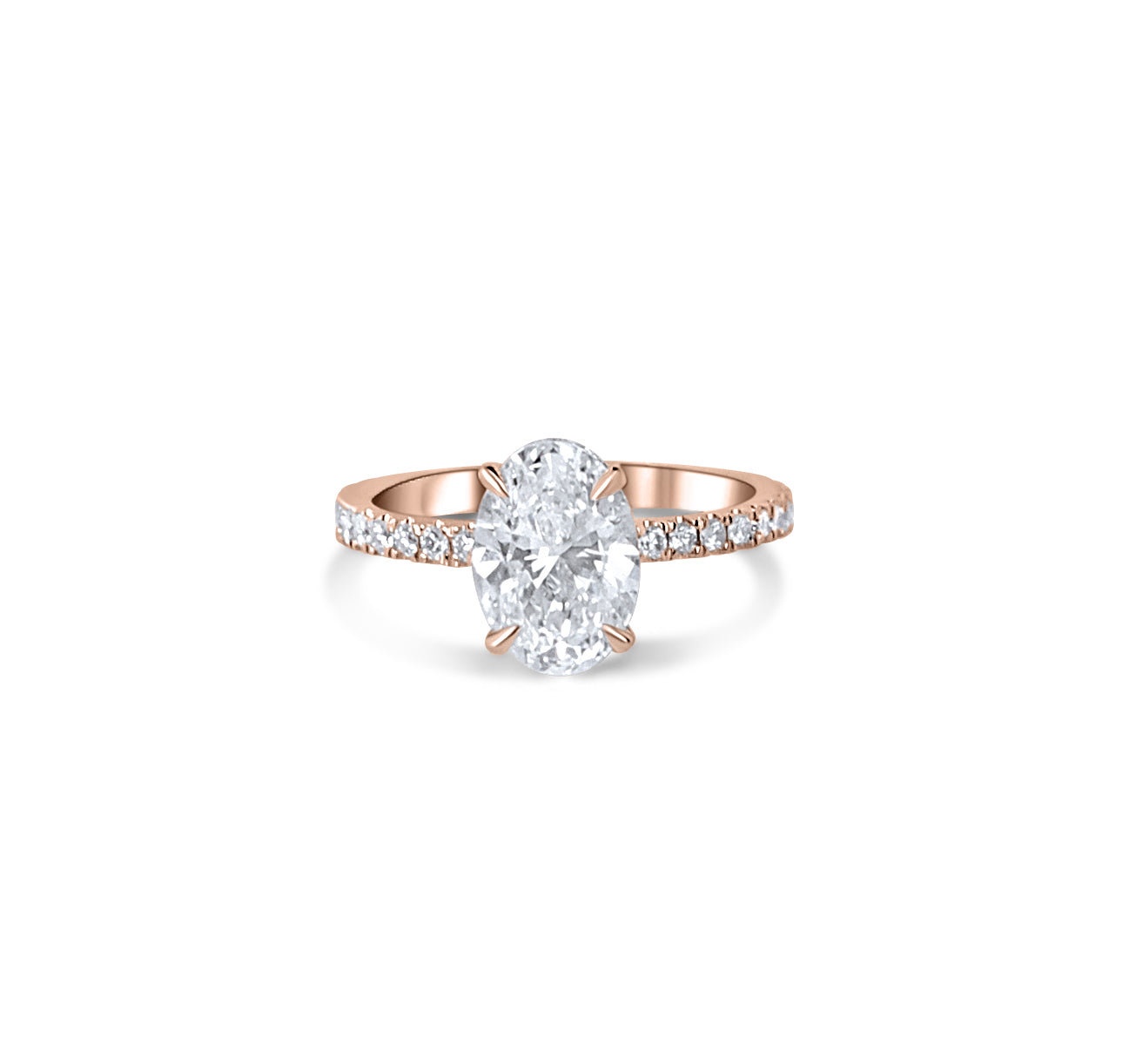 Hidden Halo and Pave Diamond Engagement Ring