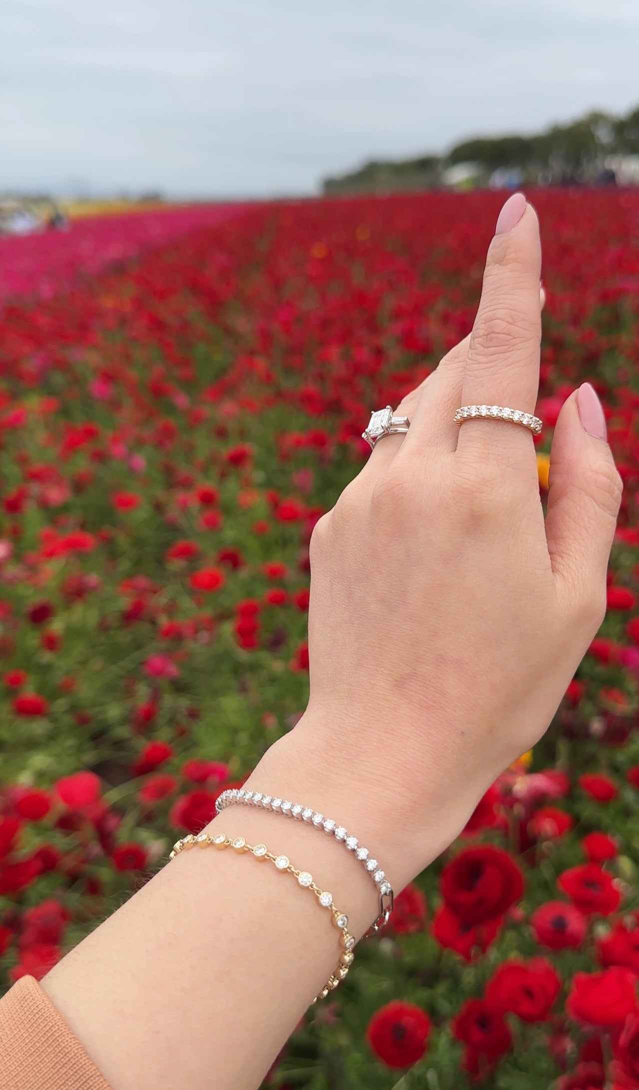 Sasa Rose Diamond Braided Eternity Band