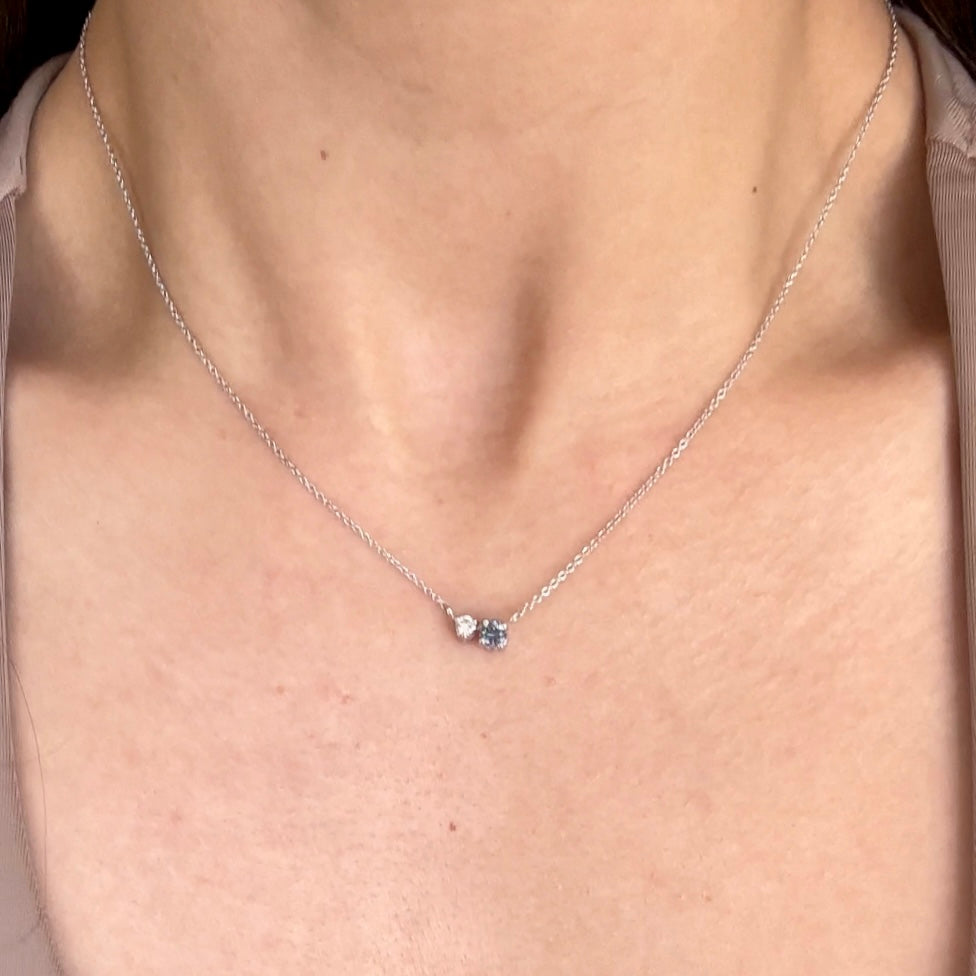 Harmony Blue Spinel & Diamond Necklace