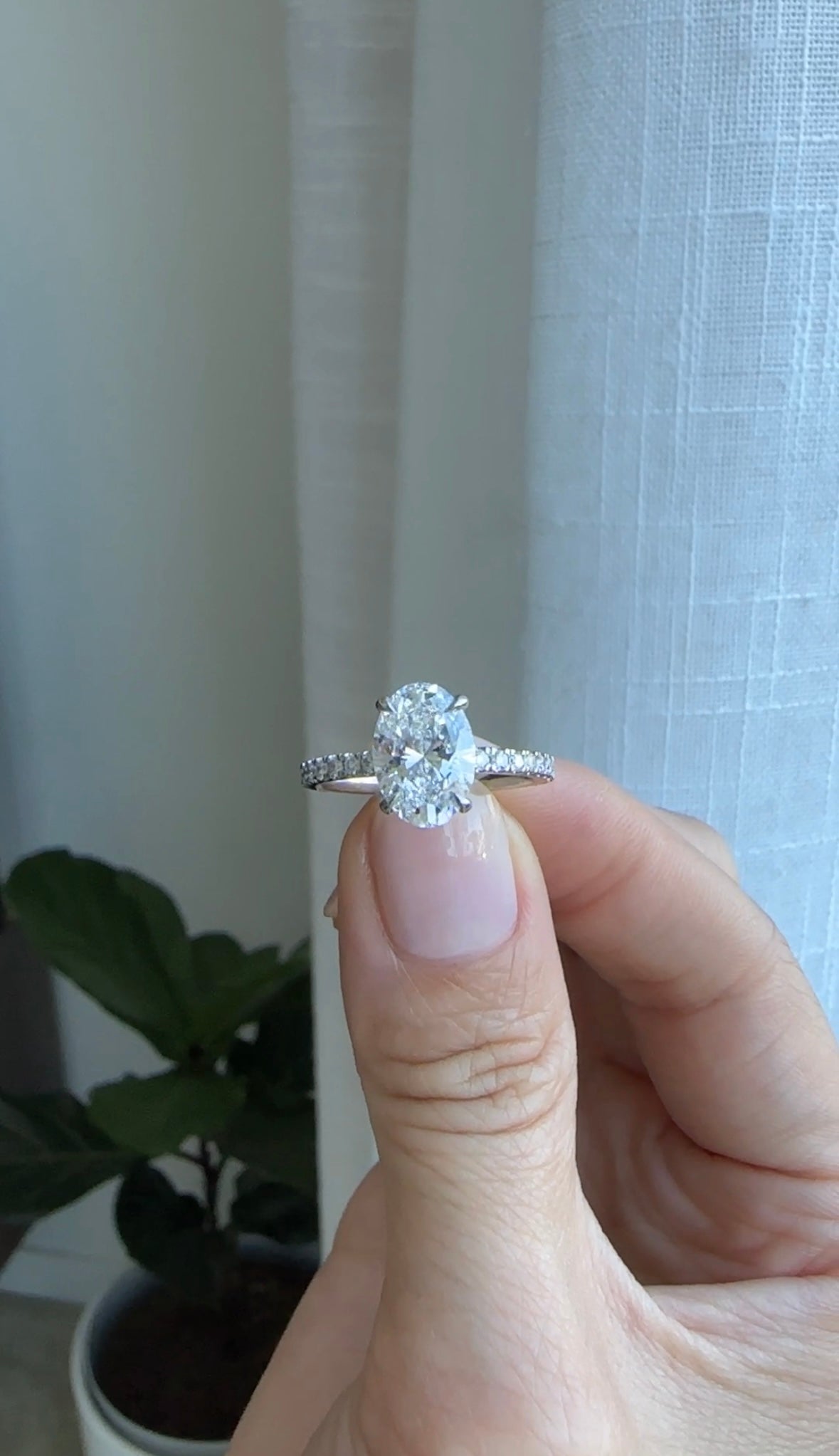 Hidden Halo and Pave Diamond Engagement Ring