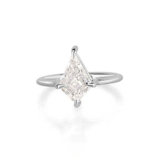 Kite Step Cut Diamond Solitaire Engagement Ring