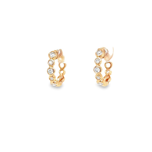 Bezel Set Bubble Earrings