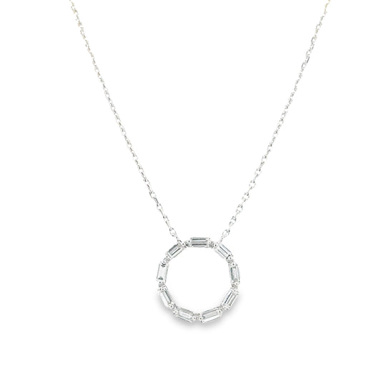 Circle Baguette Necklace