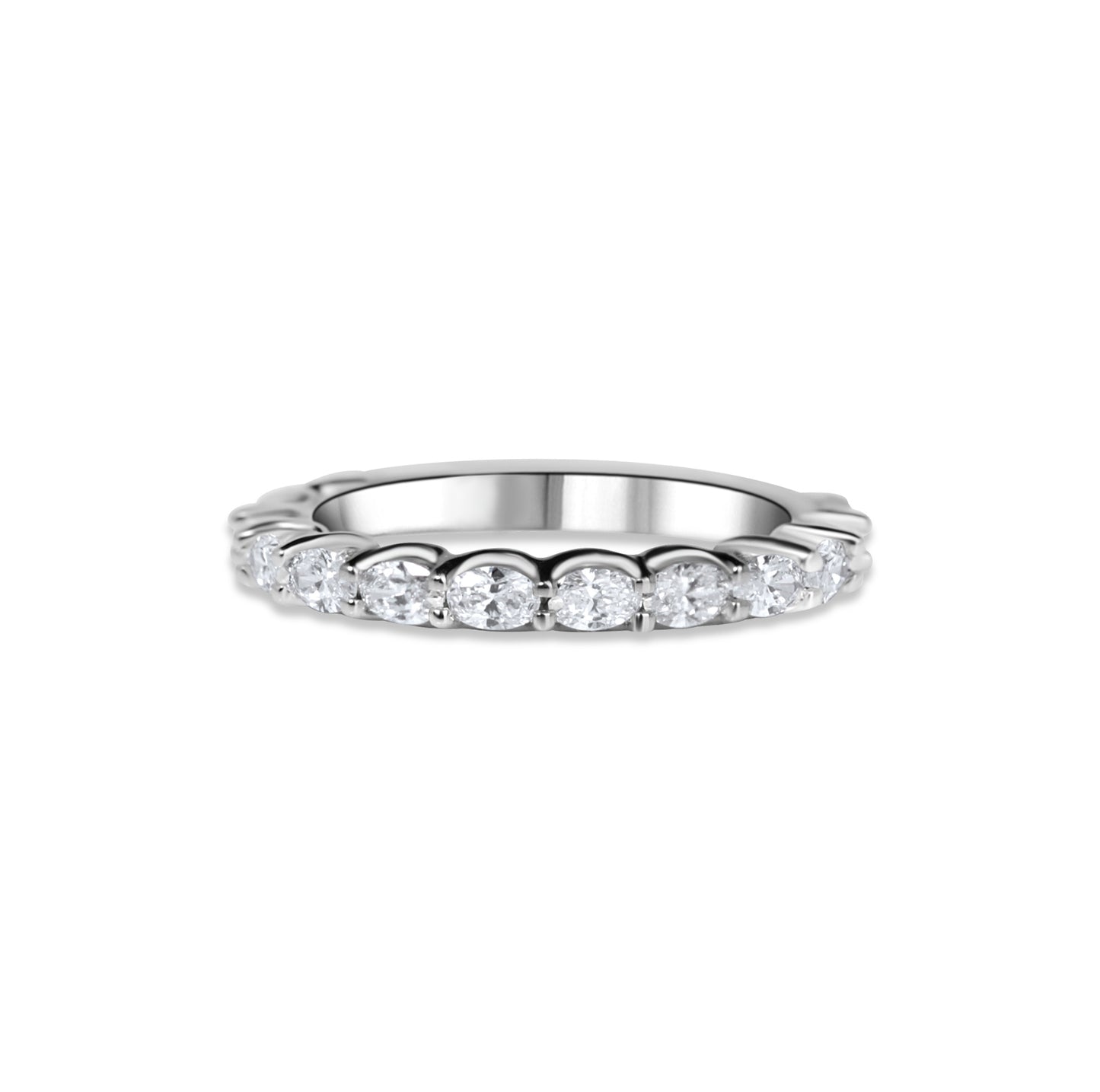 Olena Oval Brilliant Cut Diamond Band 2/3