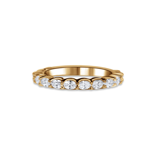 Olena Oval Brilliant Cut Diamond Band 2/3