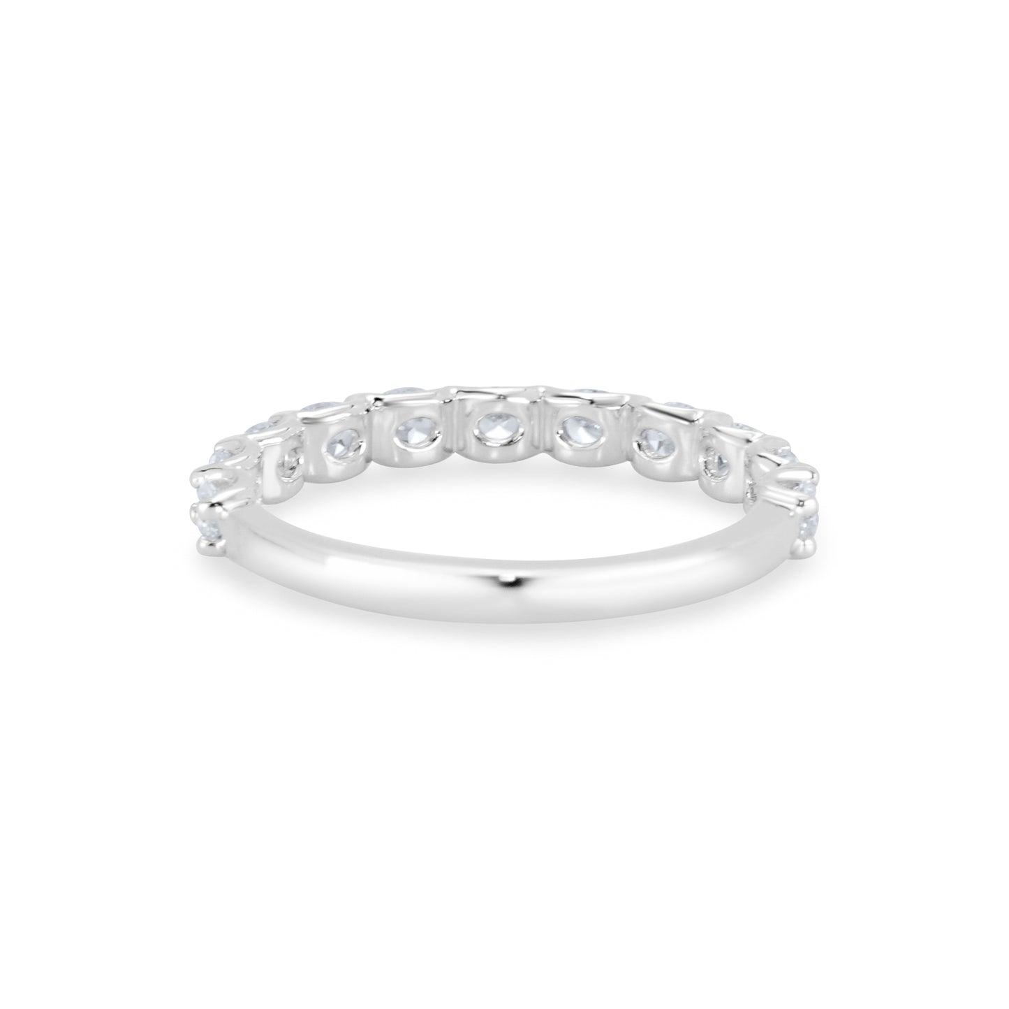Olena Oval Brilliant Cut Diamond Half Way Band