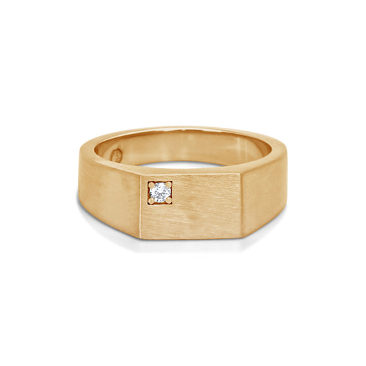 Rectangular Flat Signet Ring