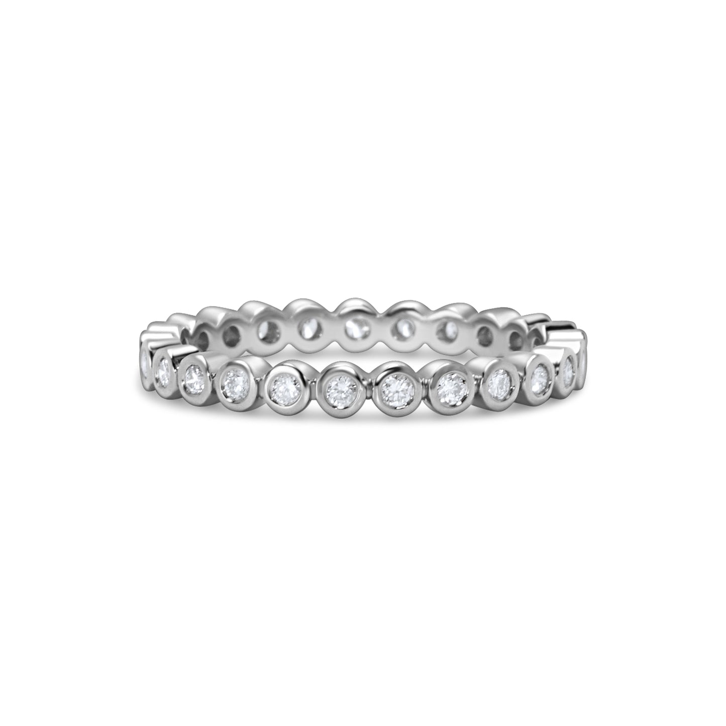 Round Brilliant Bezel Set Eternity Band