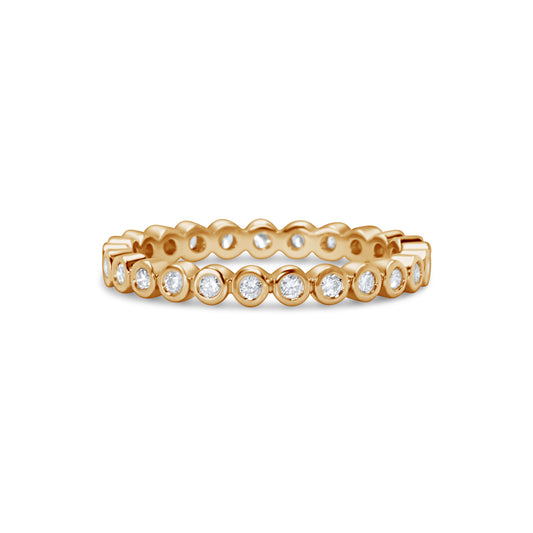 Round Brilliant Bezel Set Eternity Band