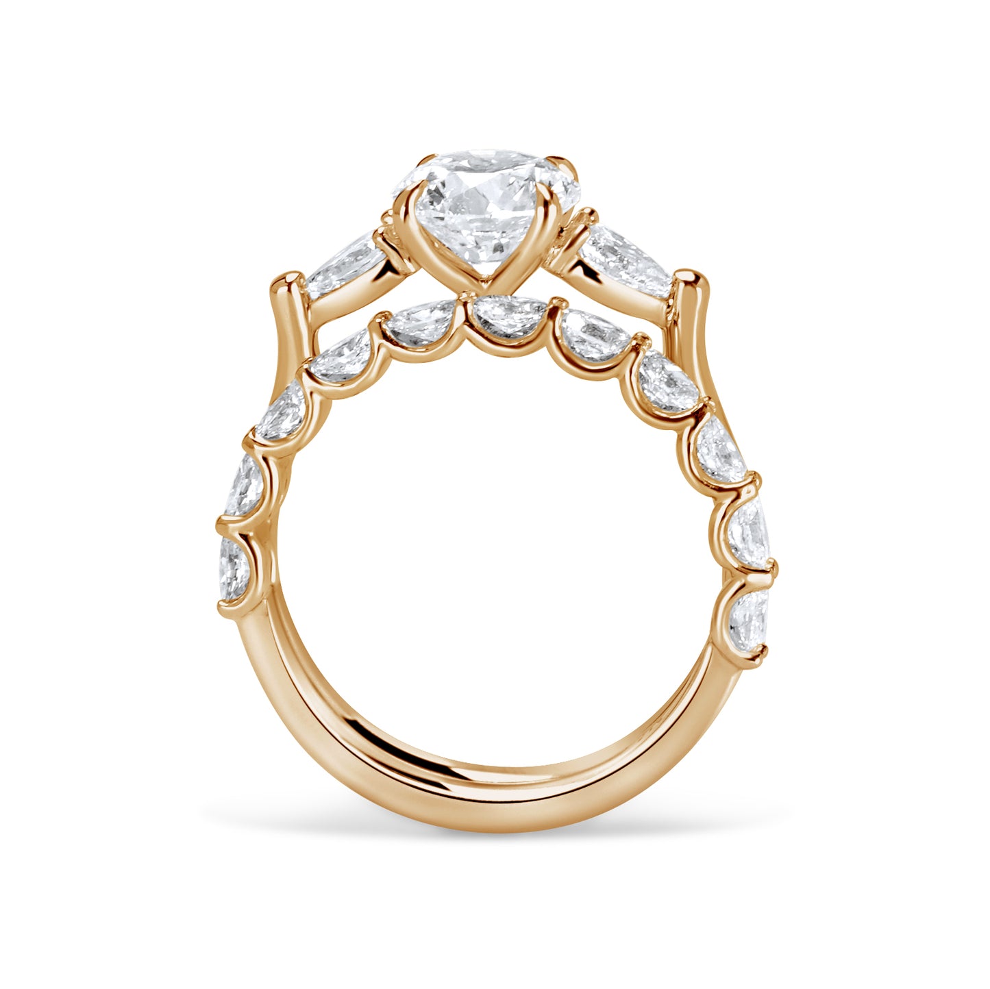 Round Brilliant Cut Three Stone Diamond Engagement Ring