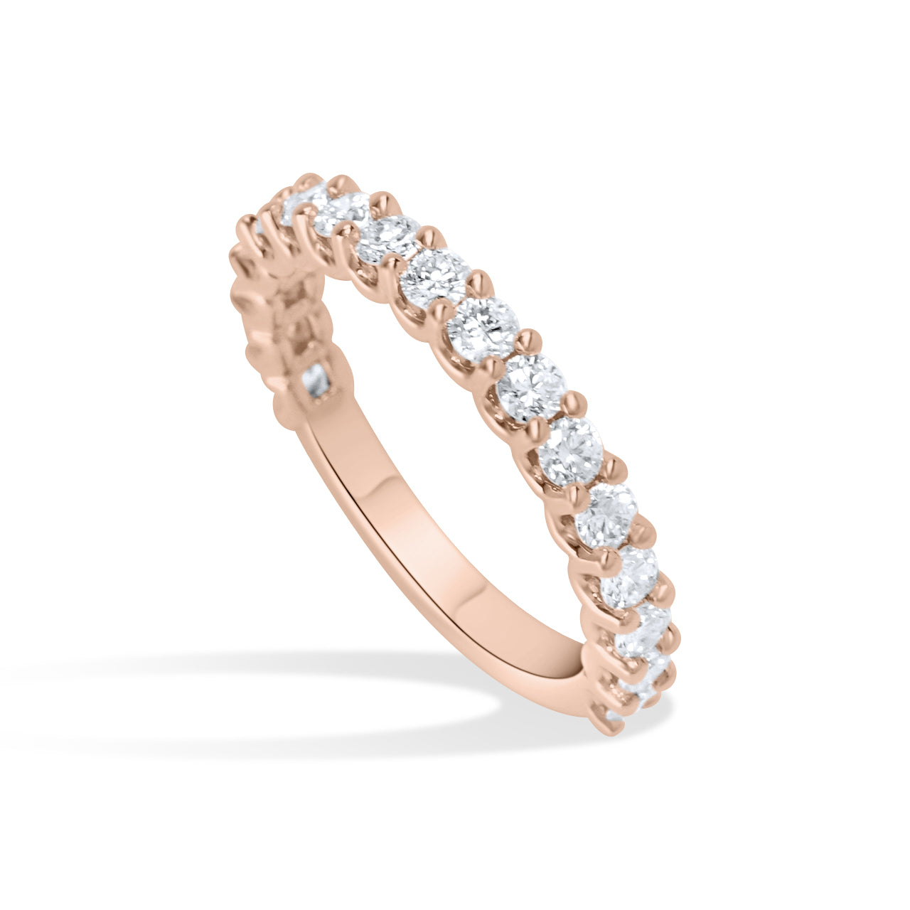 Round Brilliant Diamond 2mm Diamond Band 2/3 Way