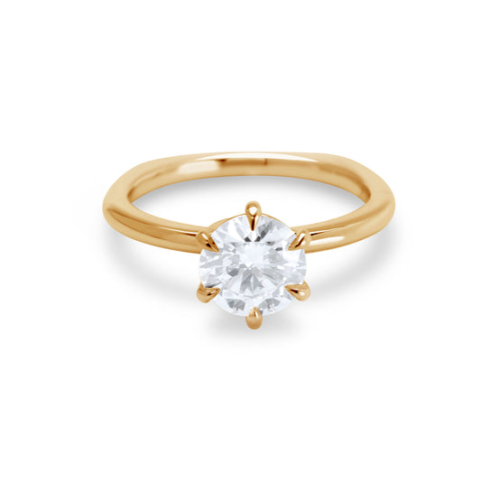 Round Brilliant Diamond Engagement Ring (European Shank)