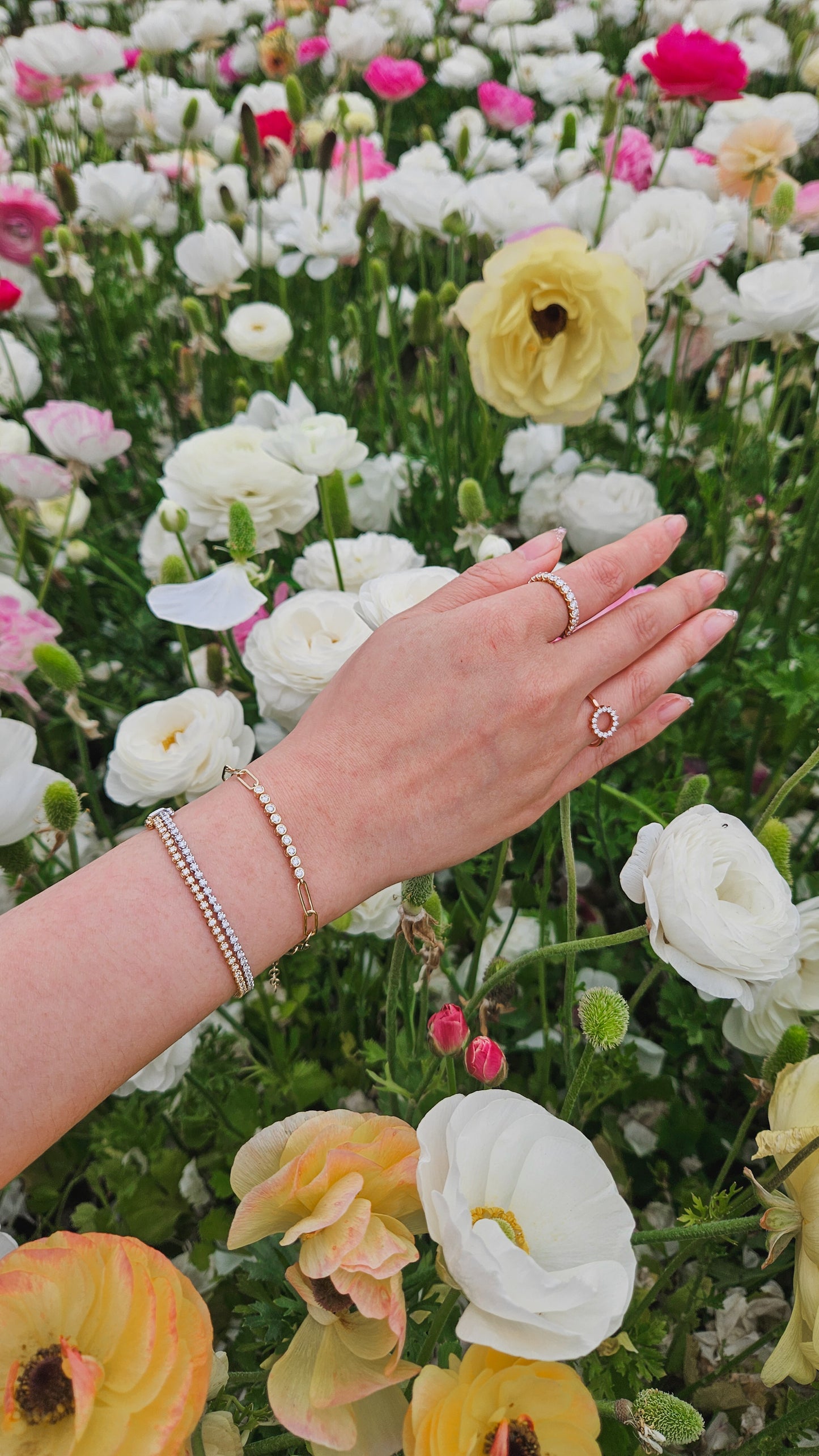 Diamond Bezel Paperclip Link Bracelet
