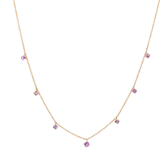 Spinel Seven Stone Dangle Necklaces (small)