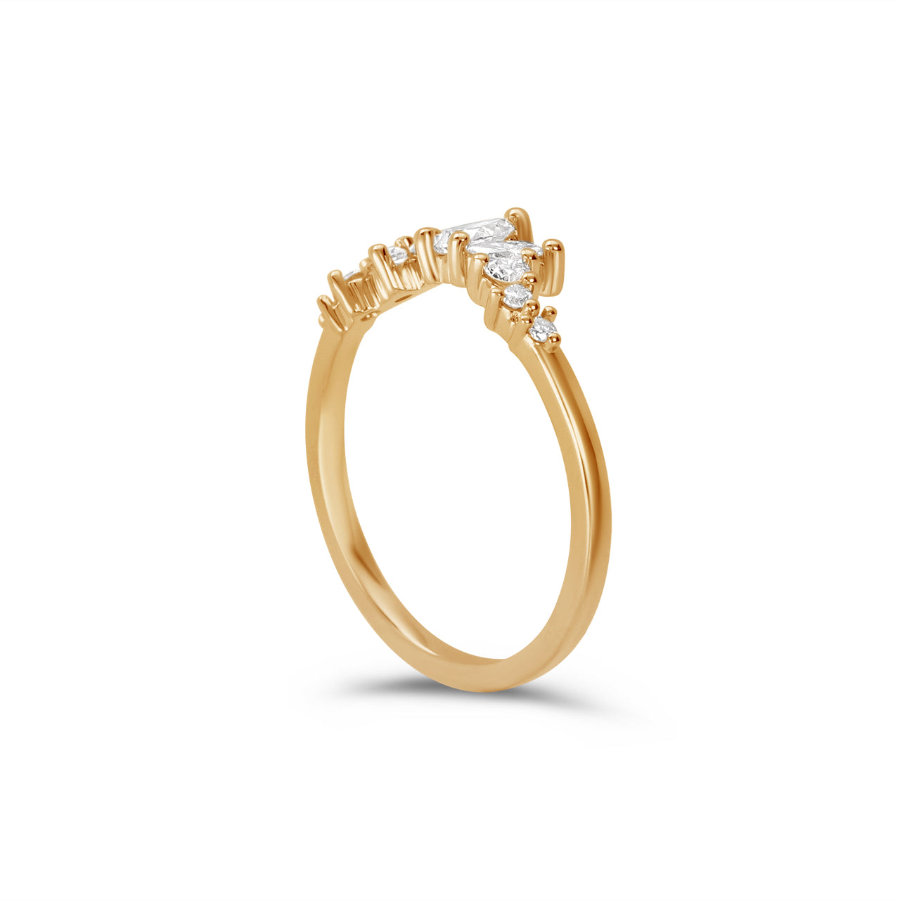 Solene Pear, Marquise and Round Diamond Band