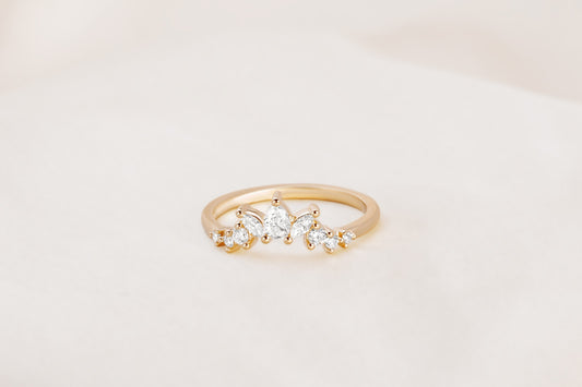 Solene Pear, Marquise and Round Diamond Band